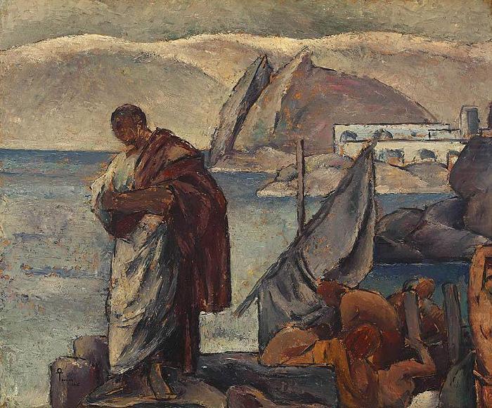 unknow artist Ovidiu in exil, ulei pe carton china oil painting image